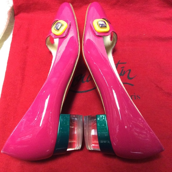 Christian Louboutin Pink Bibababy Mary Jane Pumps - Picture 6 of 8